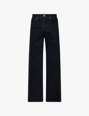 JACQUEMUS: The Straight De-Nîmes Brand-Logo Print Denim Jeans