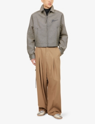 Jacquemus Mens Navy Canevas De-nimes Boxy-fit Canvas Jacket In Blue