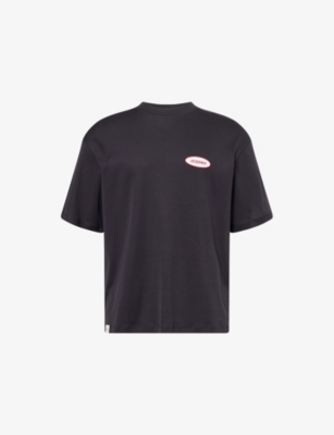 Jacquemus Le T-shirt Stazione Blu Crewneck T-shirt With Logo Patch On The Front In Cotton Jersey Man In Blue