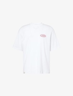 Jacquemus Mens Station Patch White Stazione Brand-patch Cotton-jersey T-shirt In White