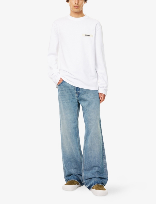 Gros Grain Long-Sleeves Cotton-Jersey T-Shirt