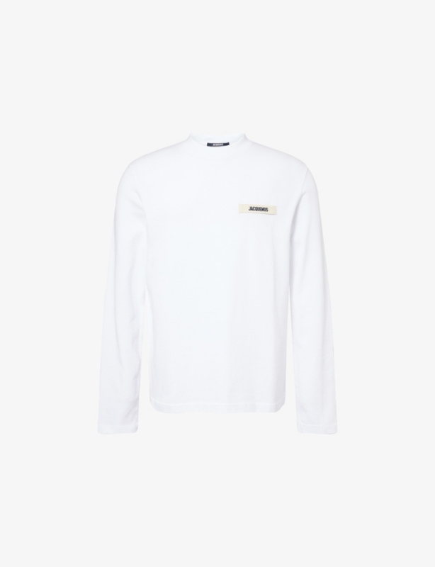 Gros Grain Long-Sleeves Cotton-Jersey T-Shirt