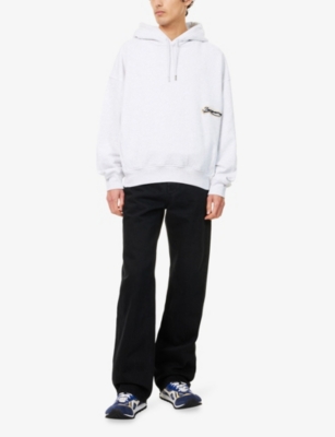 JACQUEMUS: Le Hoodie Embroidered-Logo Cotton Hoody