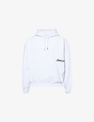 JACQUEMUS: Le Hoodie Embroidered-Logo Cotton Hoody