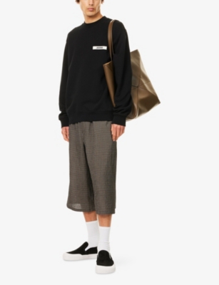JACQUEMUS: Gros Grain Crewneck Cotton-Jersey Sweatshirt