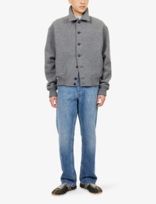 JACQUEMUS: Feltro Pointed-Collar Wool Bomber Jacket