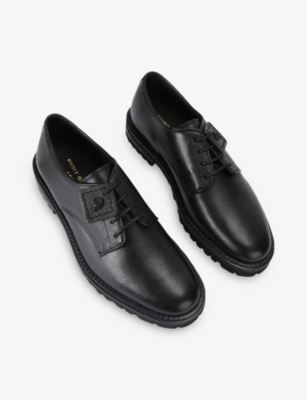 KURT GEIGER LONDON: Mercer Cleated Leather Derby Shoes
