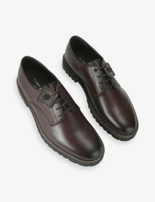 KURT GEIGER LONDON: Mercer Cleated Leather Derby Shoes