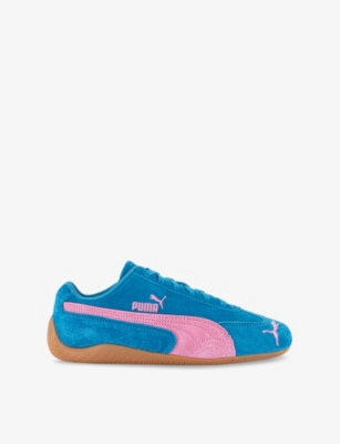 PUMA WOMENS BLUE PINK SPEEDCAT OG SUEDE LOW-TOP TRAINERS 