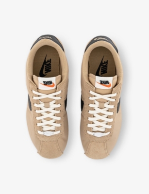 NIKE: Cortez Woven and Suede Low-Top Trainers