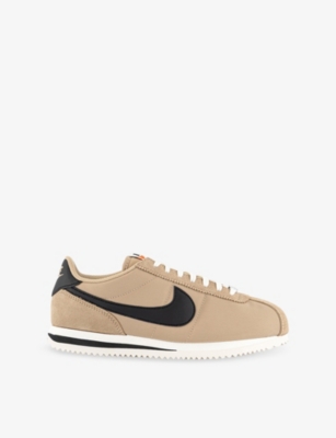 NIKE: Cortez Woven and Suede Low-Top Trainers