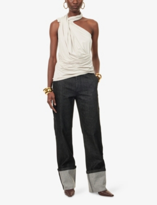 Entire Studios Womens Stone Dalters Sleeveless Stretch-woven In Neutral