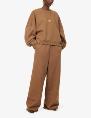 Entire Studios Womens Dune Box Round-neck Cotton-jersey Sweatshirt Xs In Brown