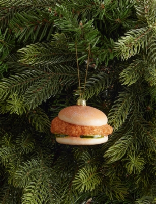 SELFRIDGES EDIT: Southern Style Chicken Burger Glass Christmas Decoration
