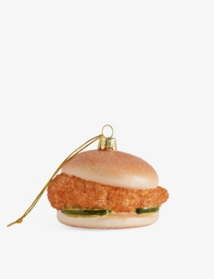 SELFRIDGES EDIT: Southern Style Chicken Burger Glass Christmas Decoration