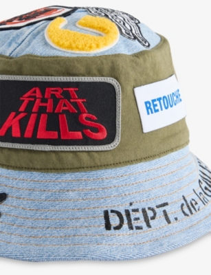 GALLERY DEPT: Galerie Patchwork Denim Bucket Hat