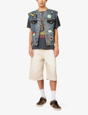 GALLERY DEPT: Midnight Graphic-Patches Denim Vest