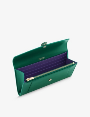 BVLGARI: Serpenti Forever Leather Wallet