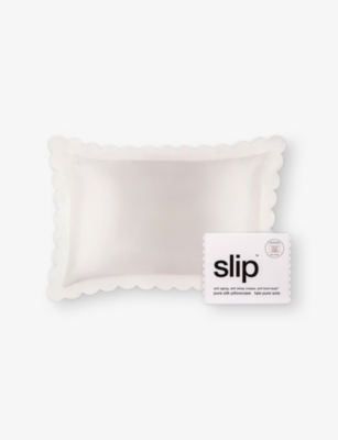 Slip Scalloped-edge Queen Silk Pillowcase 51cm X 76cm