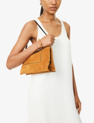 Wandler Womens Cognac Suede Penelope Slouch Suede Shoulder Bag