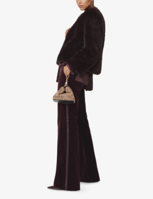 REISS: Marco Round-Neck Faux-Fur Jacket