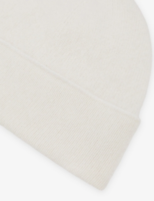 Reiss Womens Cream Alba Folded-hem Cashmere Bean In White