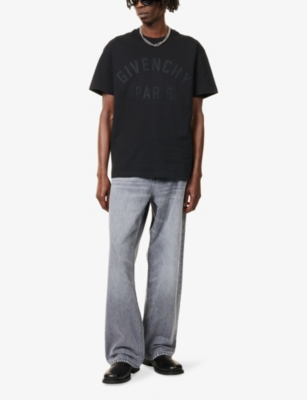 Givenchy Men Cotton T-shirt In Black