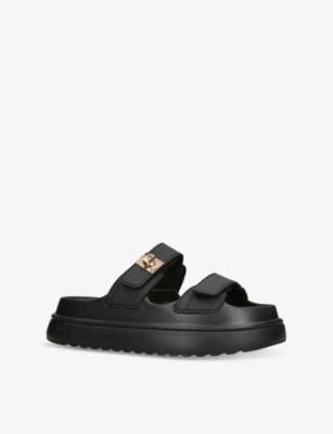 Shop Steve Madden Womens Black Bigschmona-j Woven Sandals Eur 39 / 6 Uk