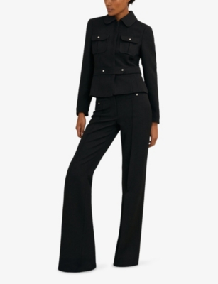 Reiss Womens  X Atelier Vesta Wool Jacket Black In Black