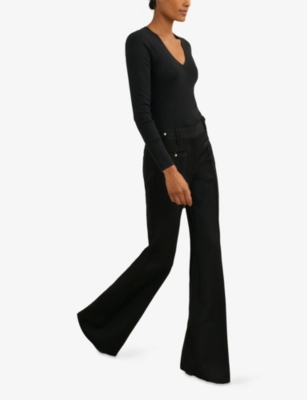 REISS: Reiss x Atelier Athena Flared Wool Trousers