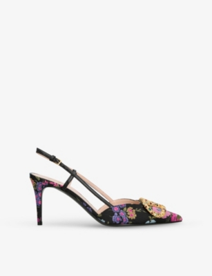VALENTINO GARAVANI: VLogo 80 Slingback Woven Heeled Courts