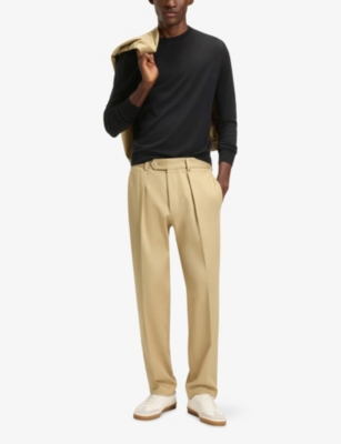 BOSS: Beckham X BOSS Crewneck Regular-Fit Wool Jumper