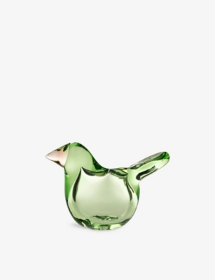 IITTALA: Birds by Toikka Flycatcher Glass Bird 6cm x 9.5cm