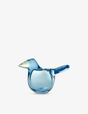 IITTALA: Birds by Toikka Flycatcher Glass Bird 6cm x 9.5cm