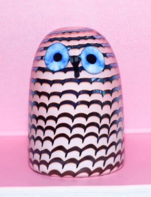 IITTALA: Birds by Toikka Owlet Glass Ornament 7.5cm x 10.5cm