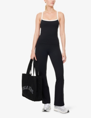 We Are Tala Omens Shadow Black Dayflex Built-in Support Bandeau Racer Stretch-woven Vest Top