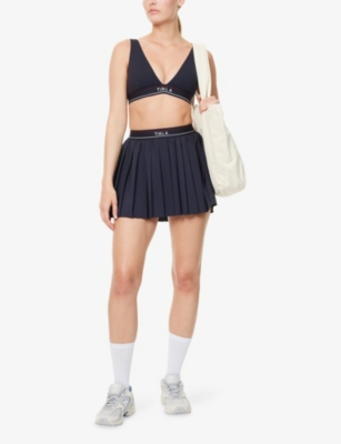 WE ARE TALA: DayFlex Logo Pleated Stretch-Woven Tennis Skort