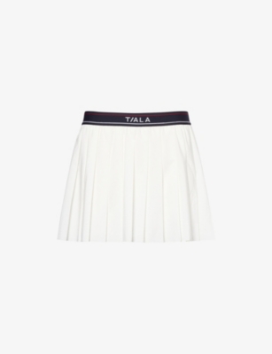 WE ARE TALA: DayFlex Logo Pleated Stretch-Woven Tennis Skort