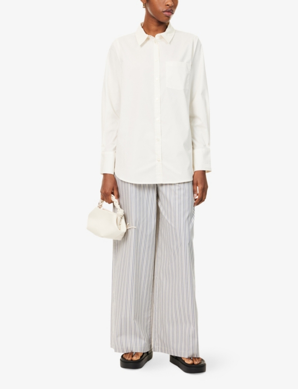 Oversized Long-Sleeve Cotton Shirt