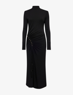 Roberto Cavalli Langes Kleid Mit Gerafftem Detail In Black