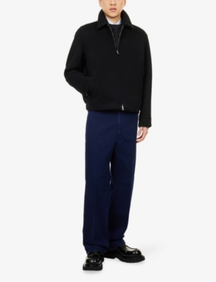 Gucci Wool Jacket With Zip In Black