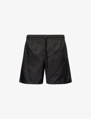 GUCCI: GG Logo-Print Swim Shorts