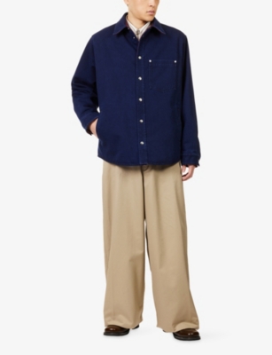 Gucci Denim And Flanel Reversible Shirt In Blue