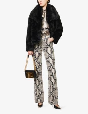 ROBERTO CAVALLI: Bootcut Slim-Fit Stretch-Denim Jeans