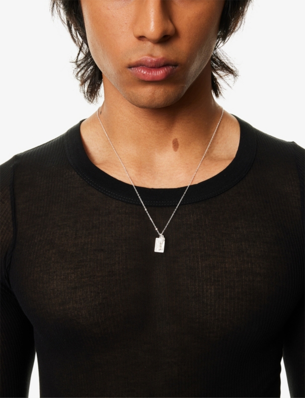 St Michael Polished Sterling-Silver Necklace