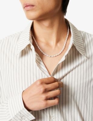 Commonlines Mens Rope Chain 925 Sterling Silver Necklace In Silver