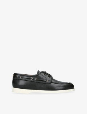 VALENTINO GARAVANI: Palm Avenue Leather Boat Shoes