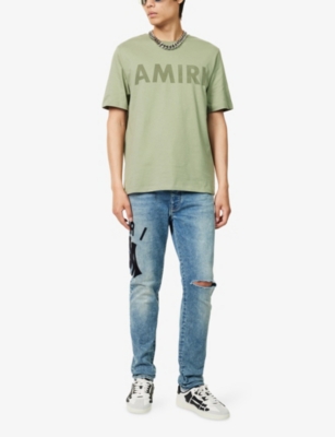AMIRI: Stencil Logo-Print Cotton-Jersey T-shirt