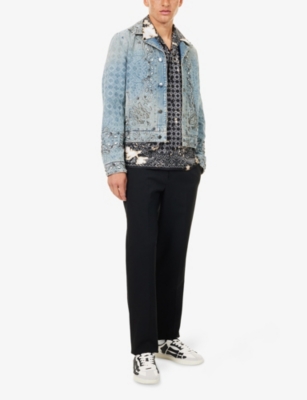 AMIRI: Crystal Monogram Denim Jacket