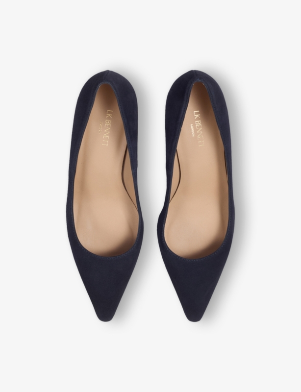 New Ava Suede Kitten Heel Courts